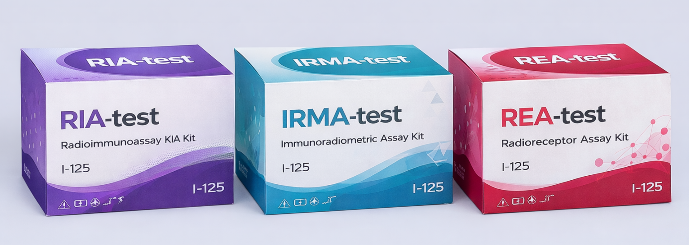Zestawy radioimmunologiczne RIA, IRMA i REA, znakowane I-125 (¹²⁵I)